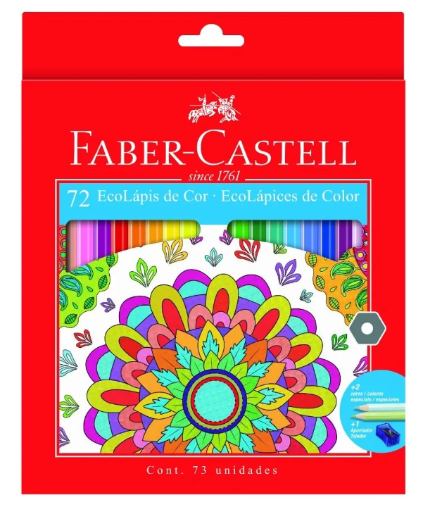 72 Lápices Faber Castell Hexagonales Eco-lápices Estuche-0