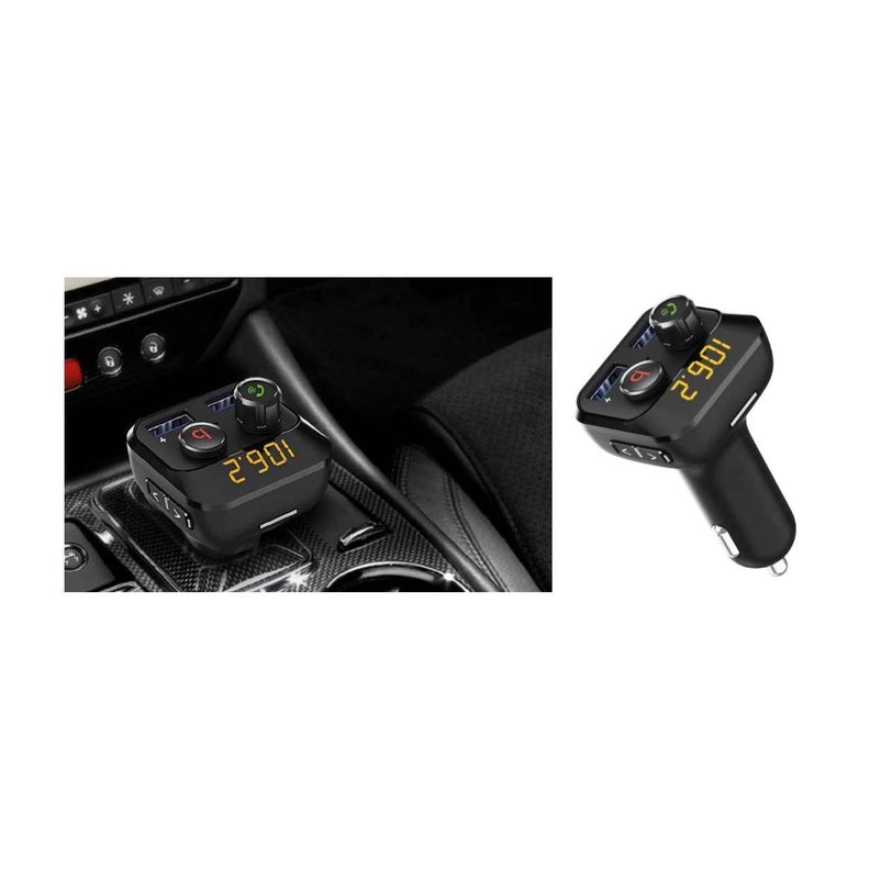 Transmisor Fm Bluetooth 5.0 Auto Con Botón Bass - PuntoStore-1