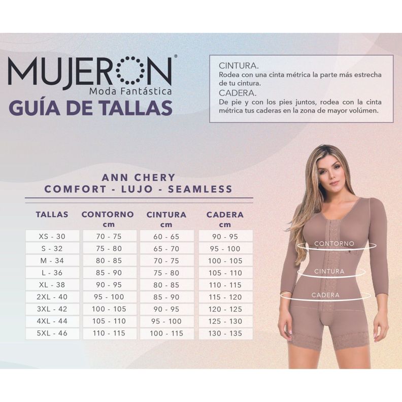 Faja Posquirúrgica Con Mangas y Sostén Ann Chery-4