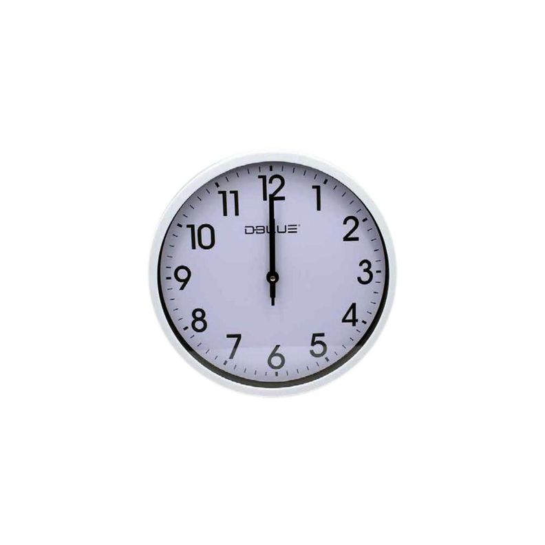 Reloj Para Pared De 12 Pulgadas Color Blanco - PuntoStore-0