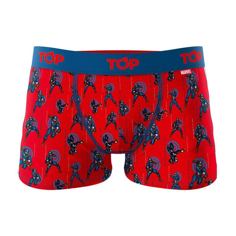 Boxer Niño Algodón Marvel Pack 4 C2 Capitán América Top-2