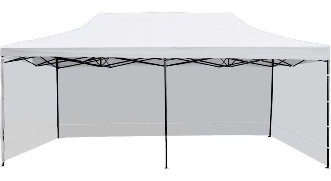 Toldo Plegable 3x6 Impermeable Araña Paredes Lateral Blanco-0