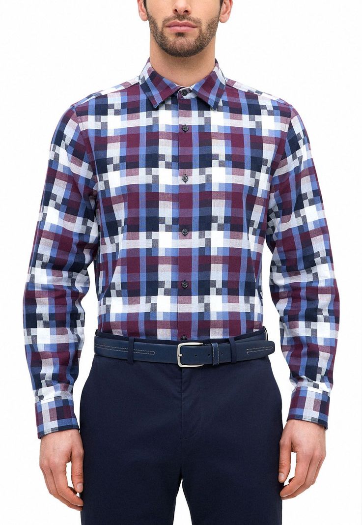Camisa algodón diseño geométrico
