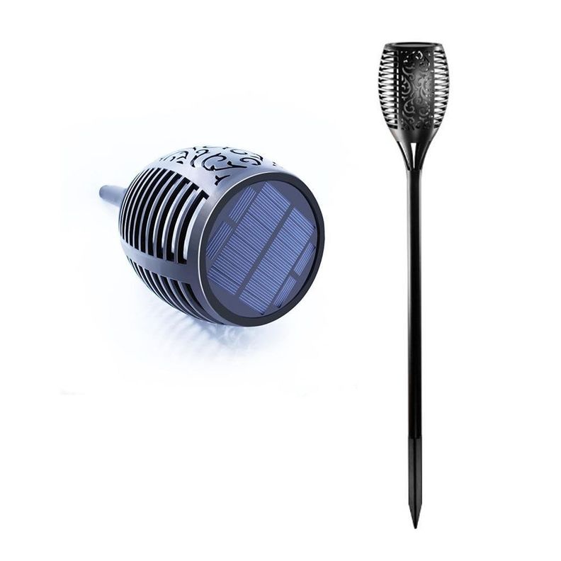Estaca Antorcha Farol Solar Led Jardin-0