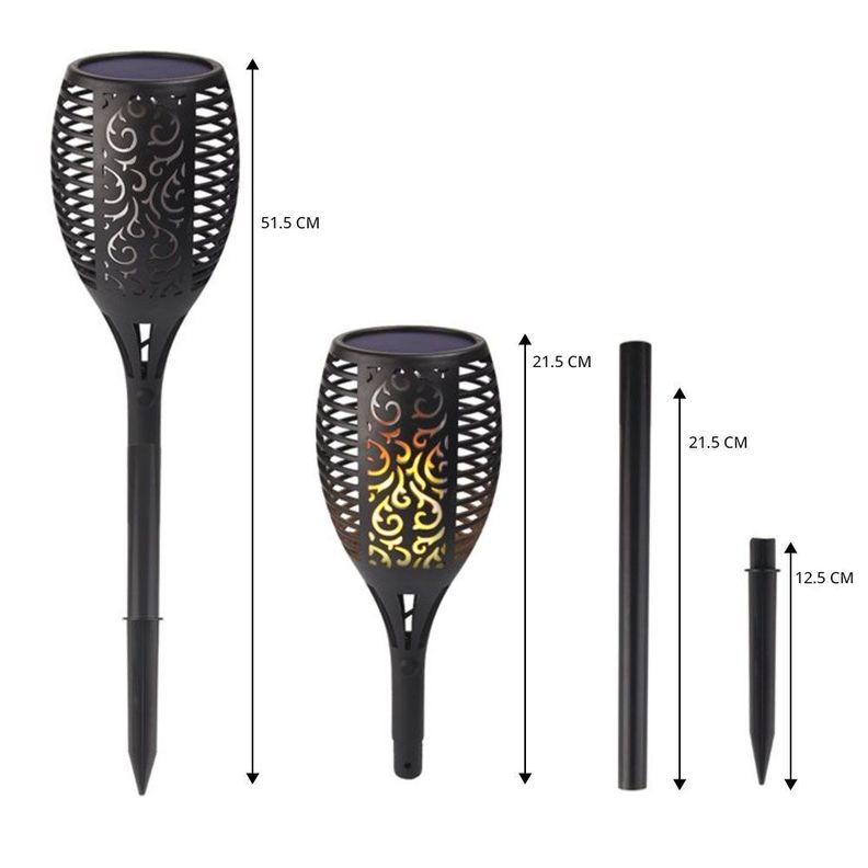Estaca Antorcha Farol Solar Led Jardin-1
