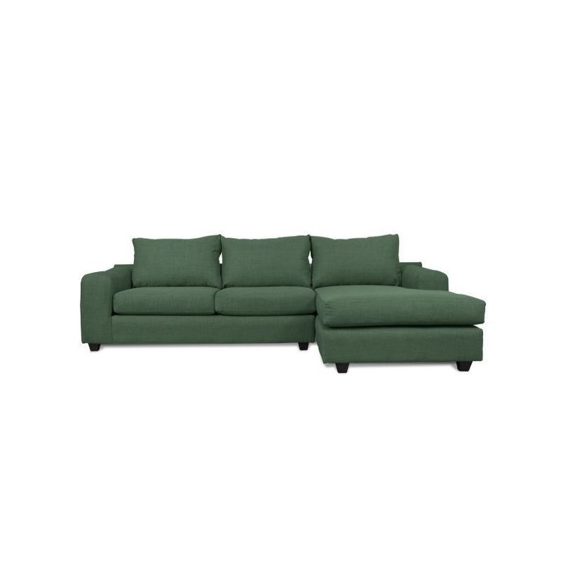 Seccional Kandra Chenille Tipo Lino Verde
