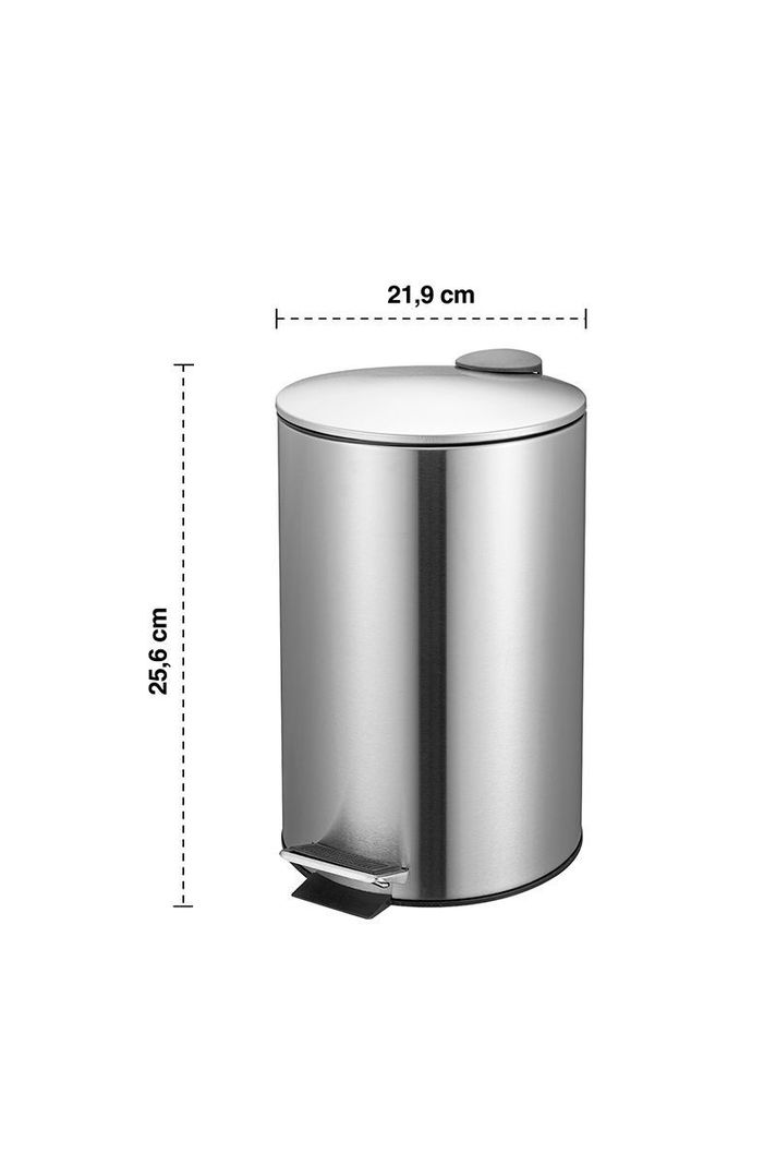 Basurero 3 L Acero Inoxidable Gris-2