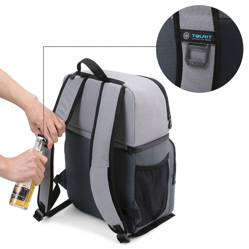 TOURIT Mochila térmica doble cubierta 28L - Gris-4