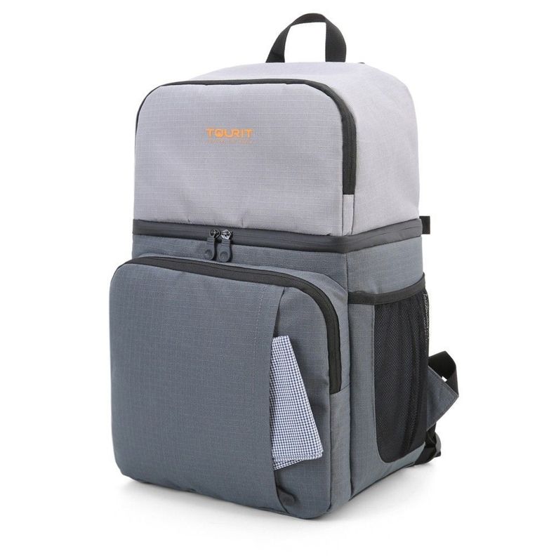 TOURIT Mochila térmica doble cubierta 28L - Gris-0