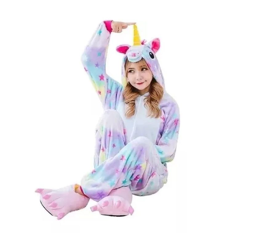 Pijama Enteros Animales Niños y Adultos Unicornio Estrella-0