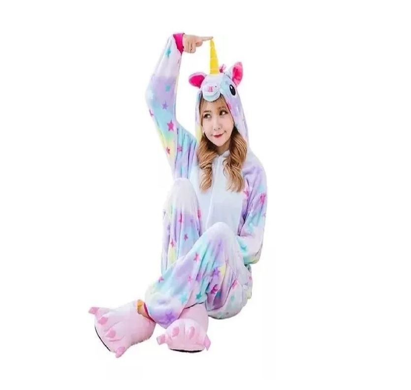 Pijama Enteros Animales Niños y Adultos Unicornio Estrella-1