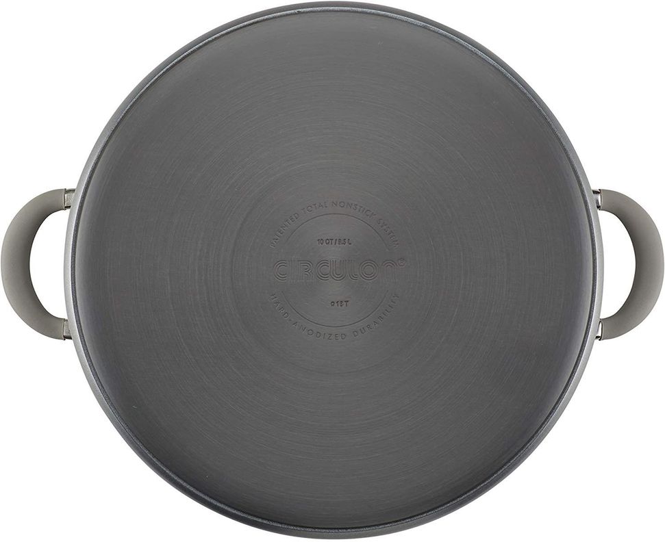 Olla 9,46 L Aluminio Anodizado Con Tapa Vidrio Circulon-2