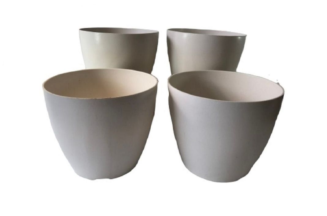 SET 4 MACETAS BIO ACTUAL 4 BLANCO 24X18