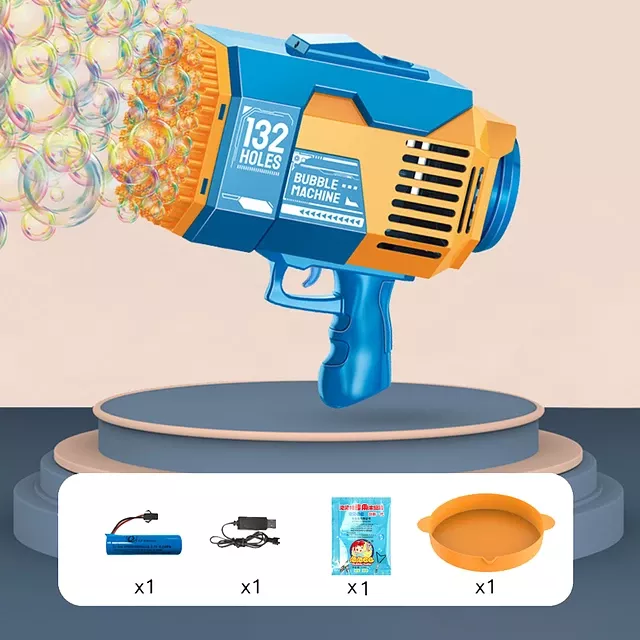 BAZUKA DE BURBUJAS ELÉCTRICO AUTOMÁTICO CON CARGA -1