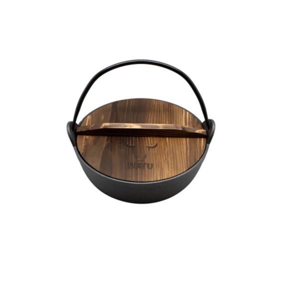 OLLA CON TAPA DE MADERA WAYU IRON CAST-0