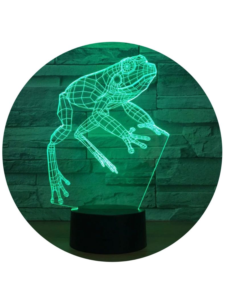 Lámpara Led 3d Rana Base Negra con App-4