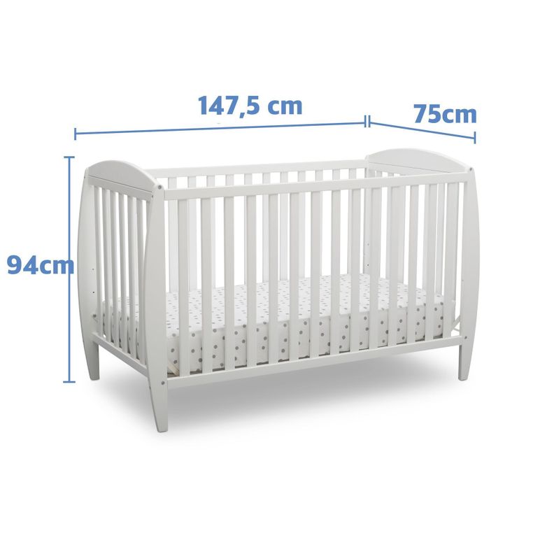 Cuna de madera 4 en 1 taylor Blanca-3