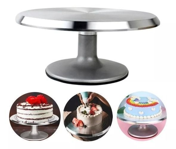 Bailarina Para Tortas Base Giratoria Full Metal Reposteria-3