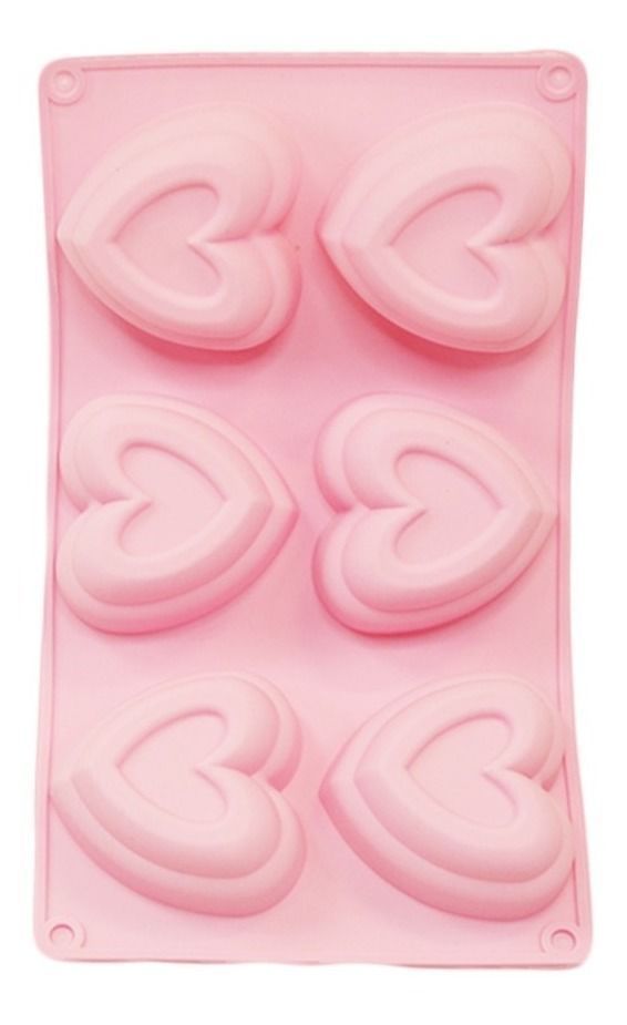 Molde De Silicona Para Cupcakes Forma De Corazon-0