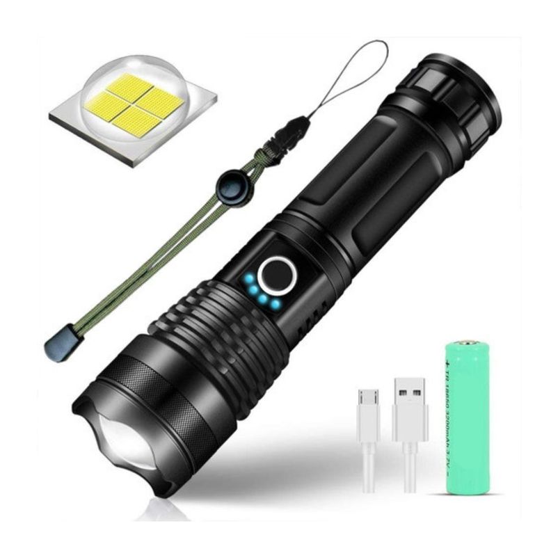 Linterna Led Xhp50 Camping Recargable Táctica Alta Potencia-1