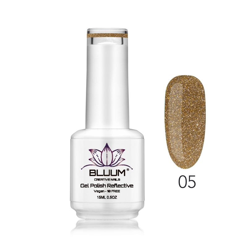 Esmalte Permanente Reflectivo Dorado 05 15ml-0