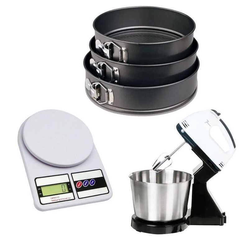Molde Reposteria + Balanza Cocina + Batidora Bowl-0