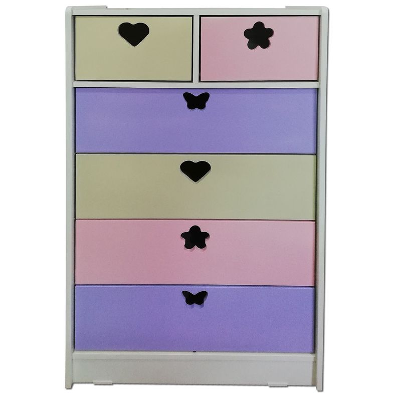 Cajonera 6 C Crema Lila-3