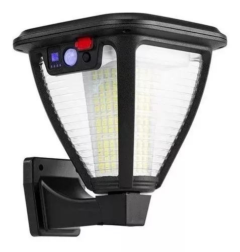 Luz Lampara Solar Foco Led Estaca Y Pared Control -1