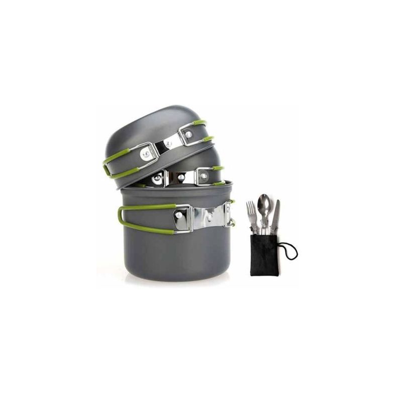 Set Ollas Para Camping De 11 Piezas Con Cocinilla - PuntoStore-0