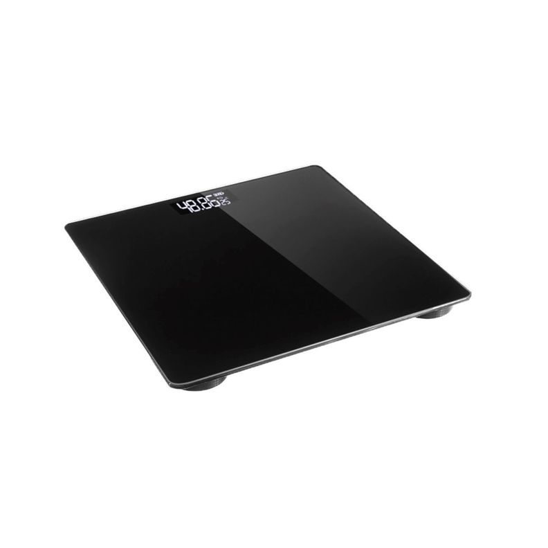 Pesa Balanza Personal Vidrio Templado 180Kg Negra Dblue-1