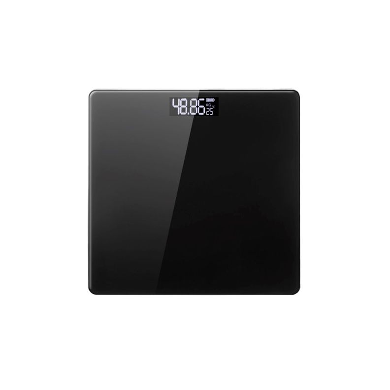 Pesa Balanza Personal Vidrio Templado 180Kg Negra Dblue-0