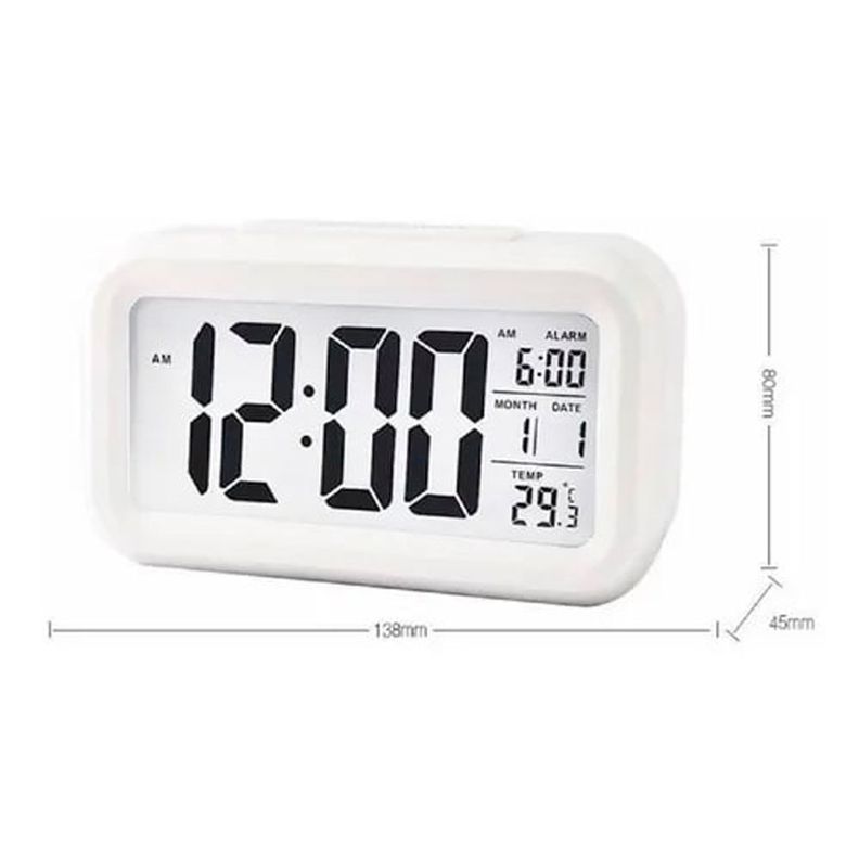 RELOJ DIGITAL CON PANTALLA LCD WHITE-0