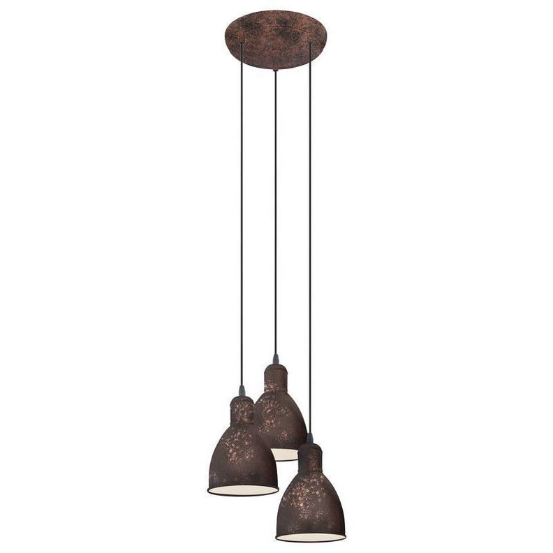Lámpara Colgante Priddy Cobre Café E27 3X40W cod.49493-0