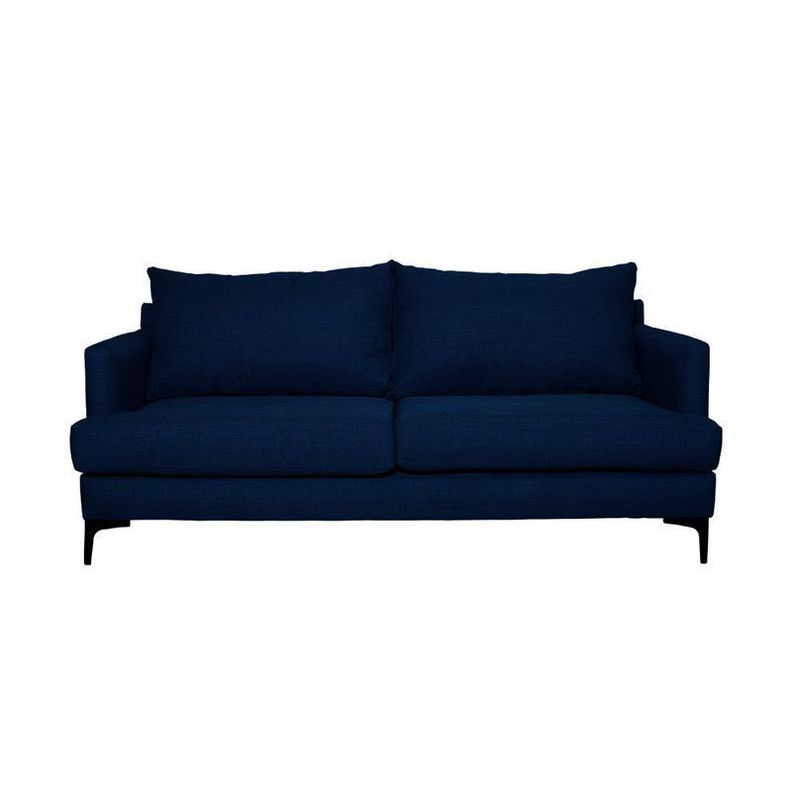 Sofás Home Sofá Aldara Chenille Tipo Lino Azul 2C