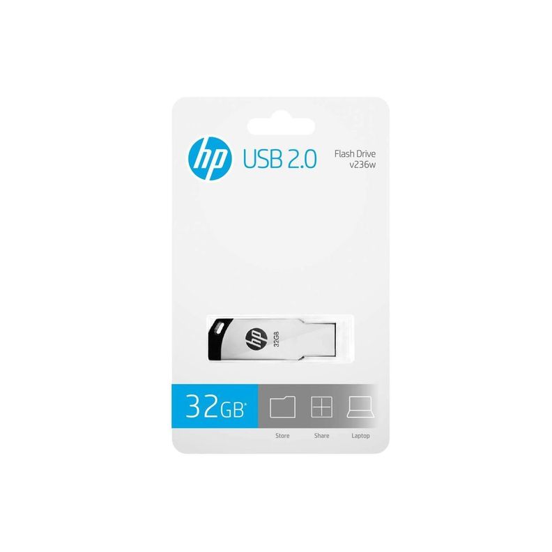 Pendrive Hp V236w 32gb 2.0 Plateado - PuntoStore-0