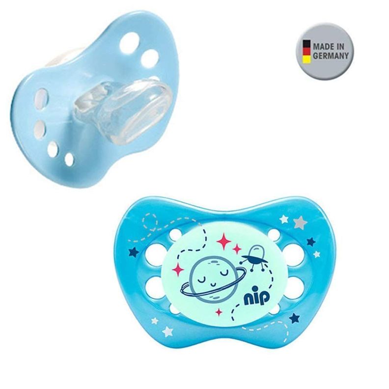 Chupete Night Silicona Oso Planeta 0-6 meses Nip-2