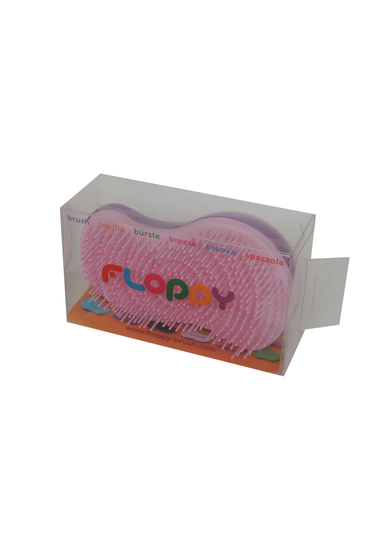 Cepillo Español Floppy Antifrizz Desenredante Violeta-Rosado-2