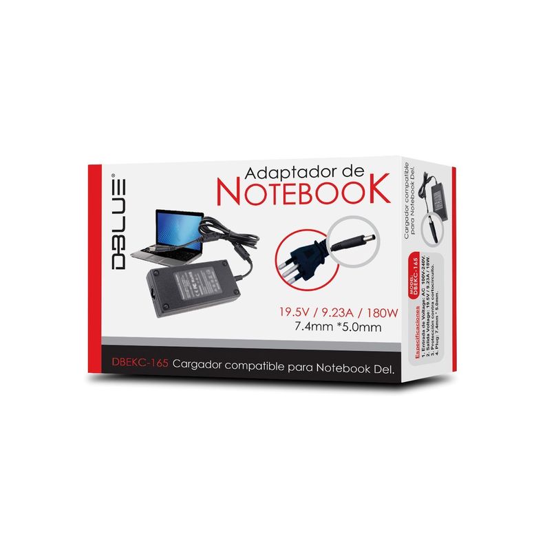 Cargador Notebook Compatible Dell 19.5 180W Dblue-0