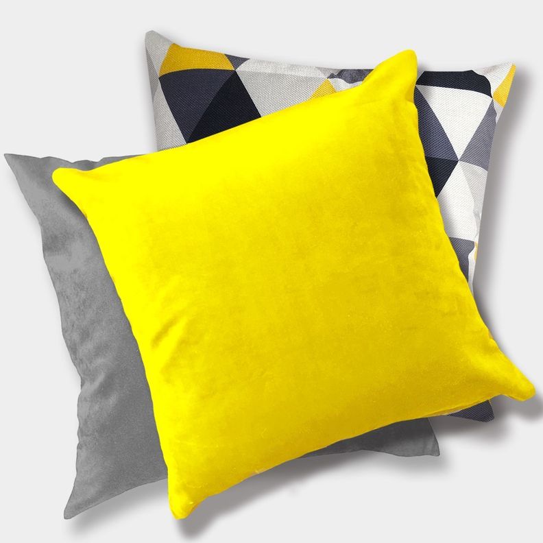 Cojín Amarillo Terciopelo Velvet-2