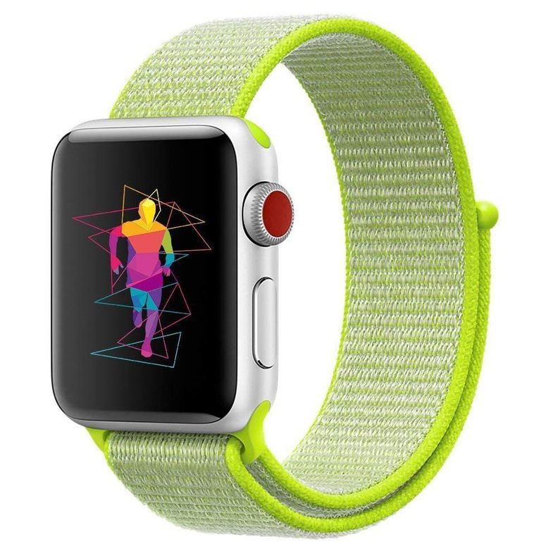 Correa Nylon Compatible Iwatch Apple Watch Verde 42-44-45MM  -0