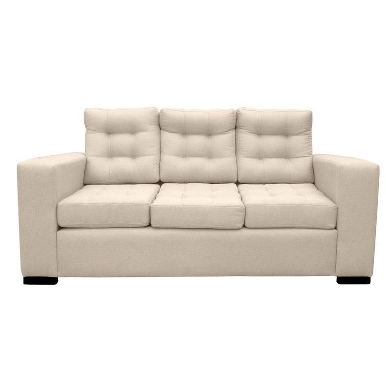 Sofás Home Sofá Antu Felpa Beige 3 Cuerpos