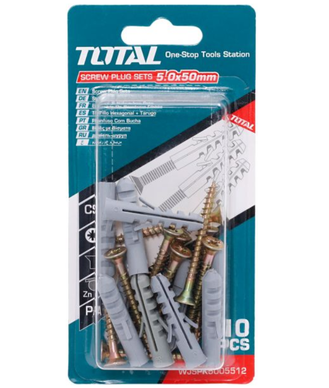 Juego Tornillo y Tarugo ST 5.0x50MM Total WJSPK5005512715-0