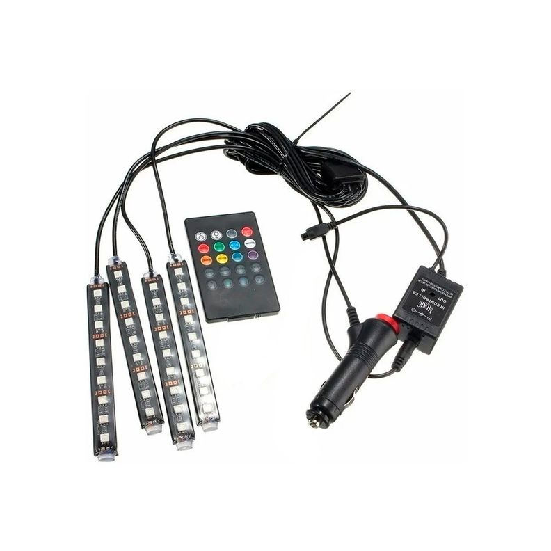 Kit De Tiras Flexibles RGB Para Interior De Auto-1