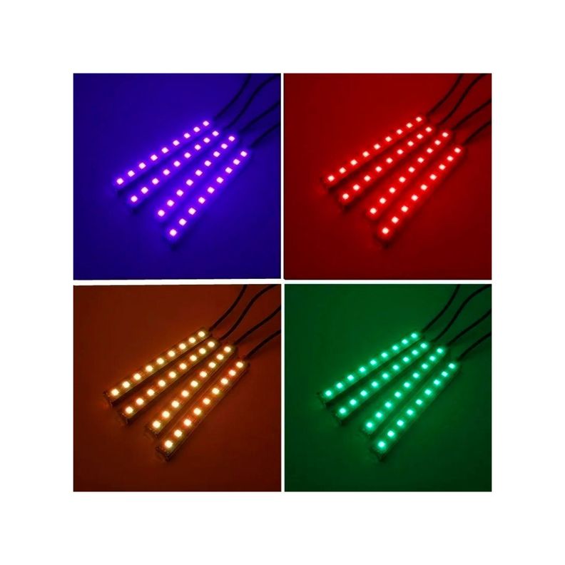 Kit De Tiras Flexibles RGB Para Interior De Auto-6