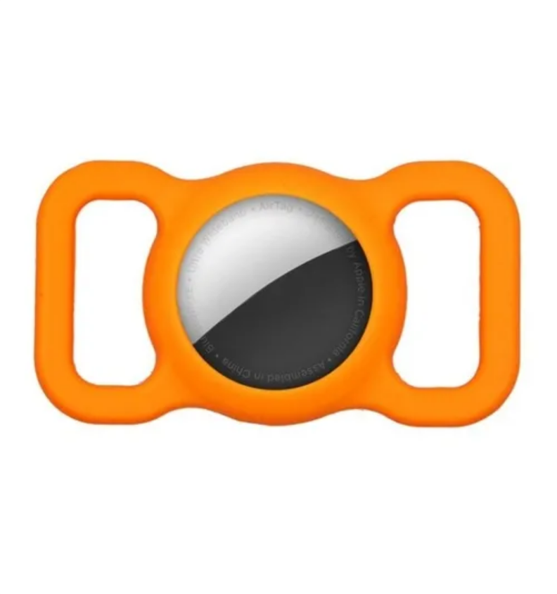Funda Para Collar Mascotas Airtag De Apple Perro Gato Naranja-0