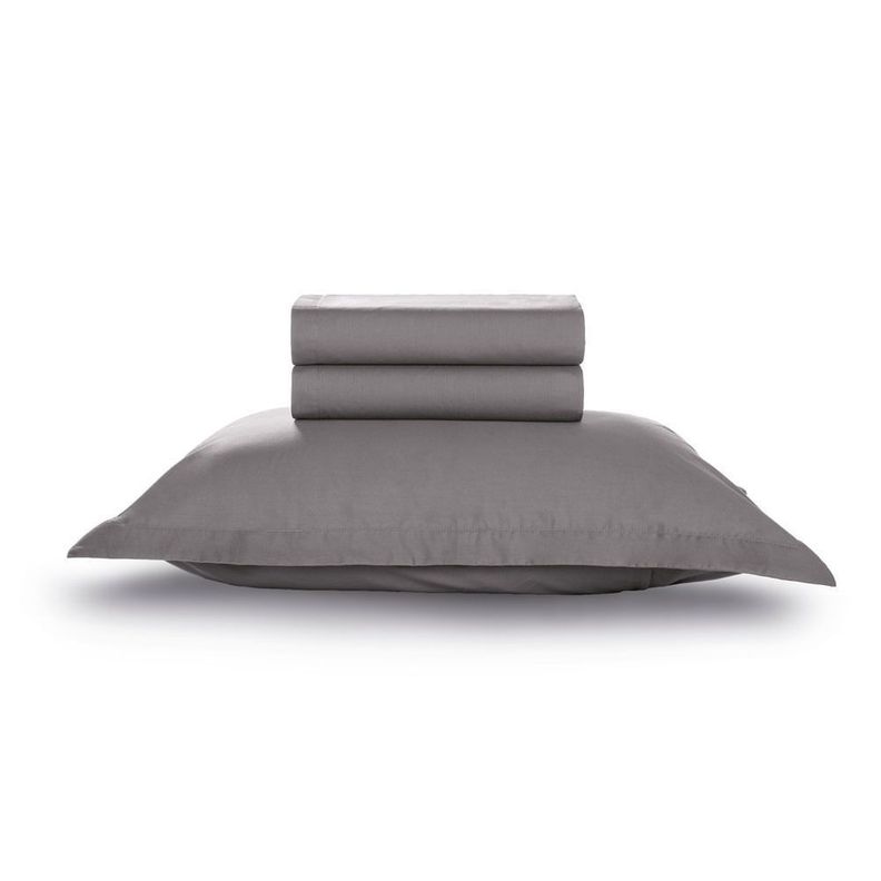 Juego de sábanas Karsten Liss 1.5 plazas 180 hilos Gris-0
