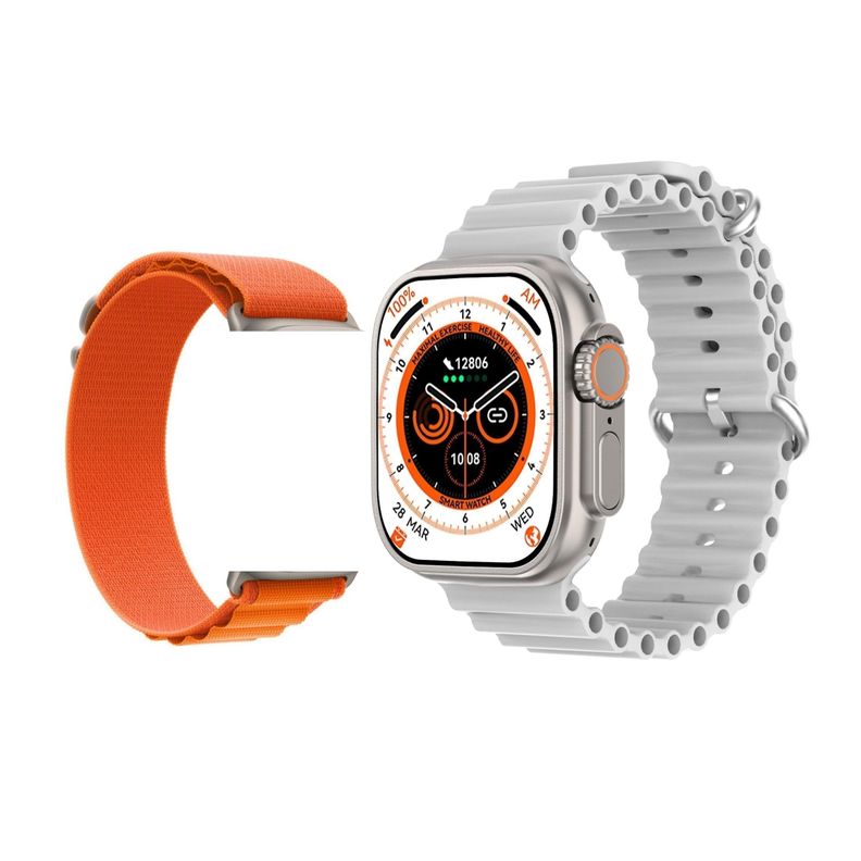Reloj Inteligente Bluetooth llamadas 2,1" 380mAh DT8 ULTRA MAX - Gris-0