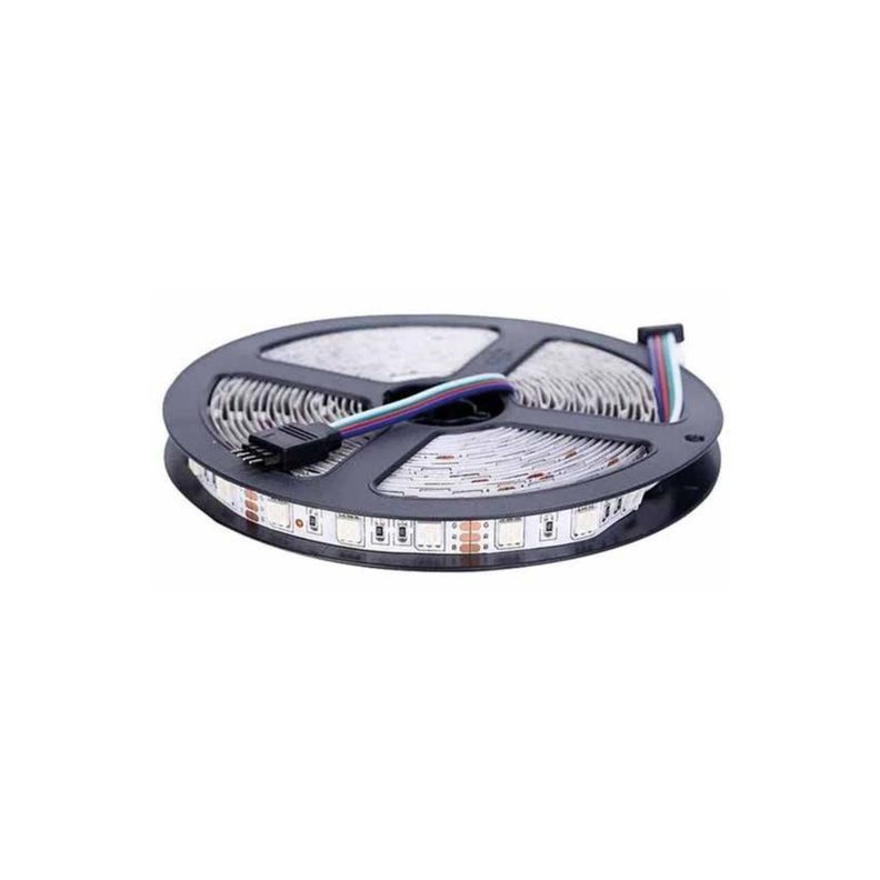 Tira Led De 5mts Rgb 5050 Impermeable Con Control - Ps Diseno 1