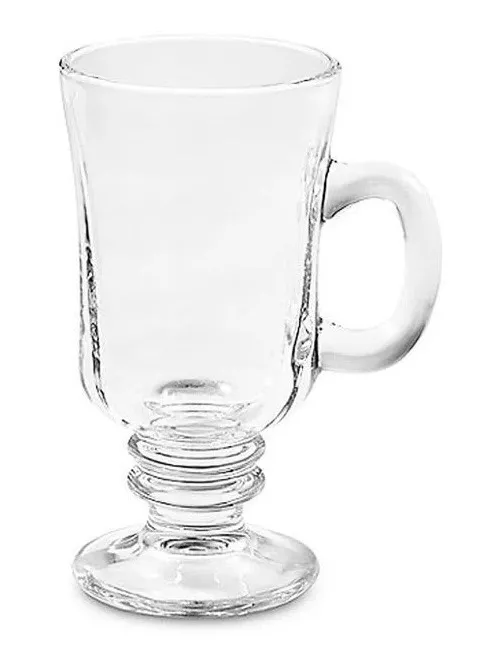 Set 2 Vasos Capuchino Vidrio Cristal Grande 230cc-0
