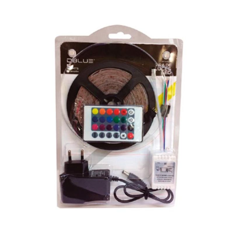 Tira Led Multicolor RGB 2835 Con Control 5mt Dblue -1